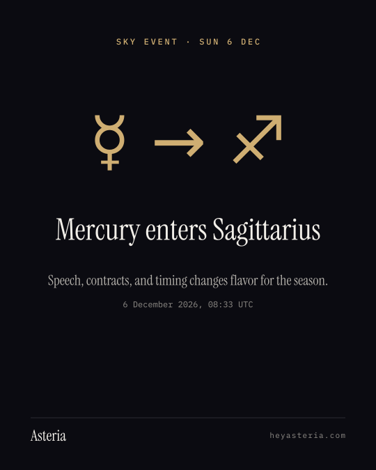 Venus enters Scorpio card