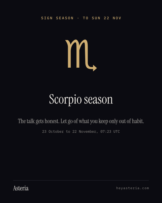 Scorpio season card